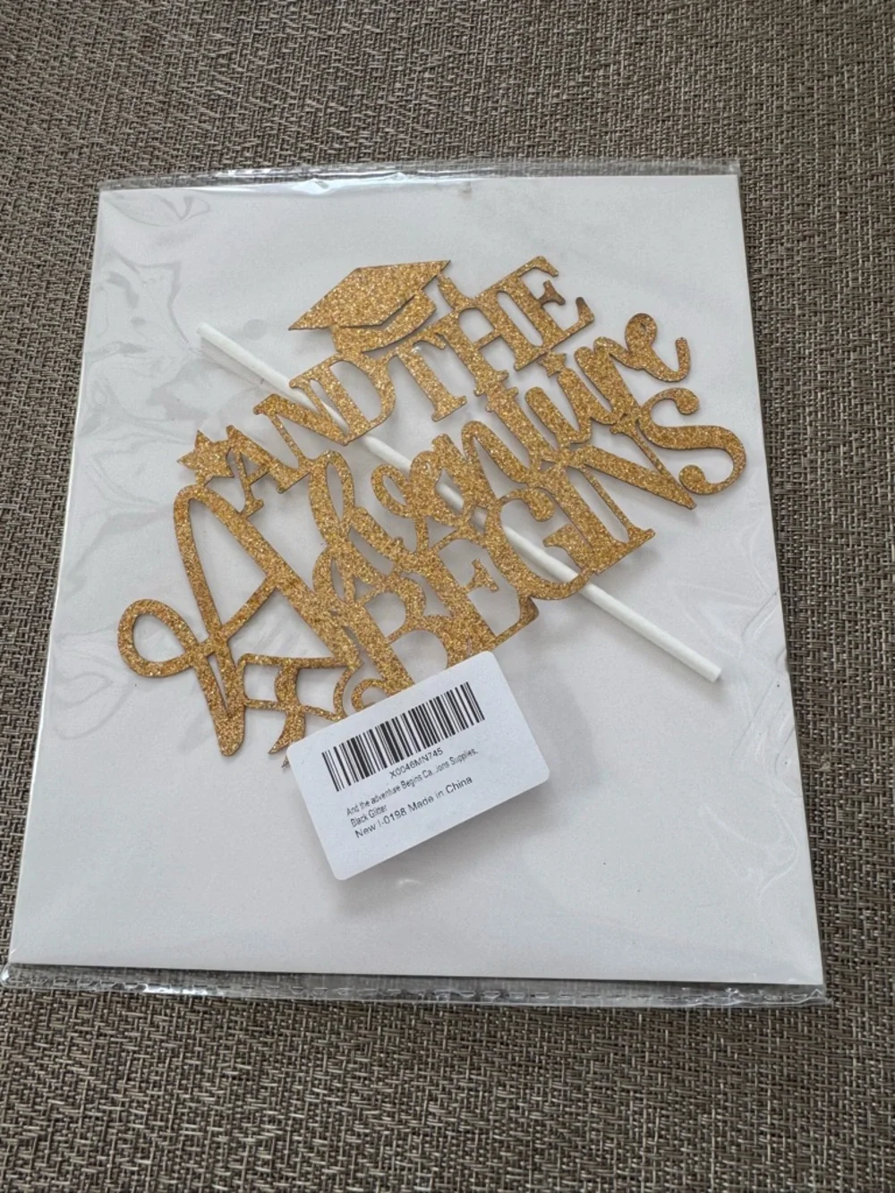 Cake topper. Graduation. And the‎ Adventure Begins